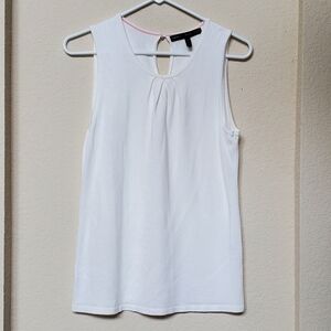 White House Black Market Soft White Shell Top Size M